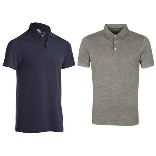 Men's Cotton Polo T-shirts Navy Blue, Grey - Discount Duuka