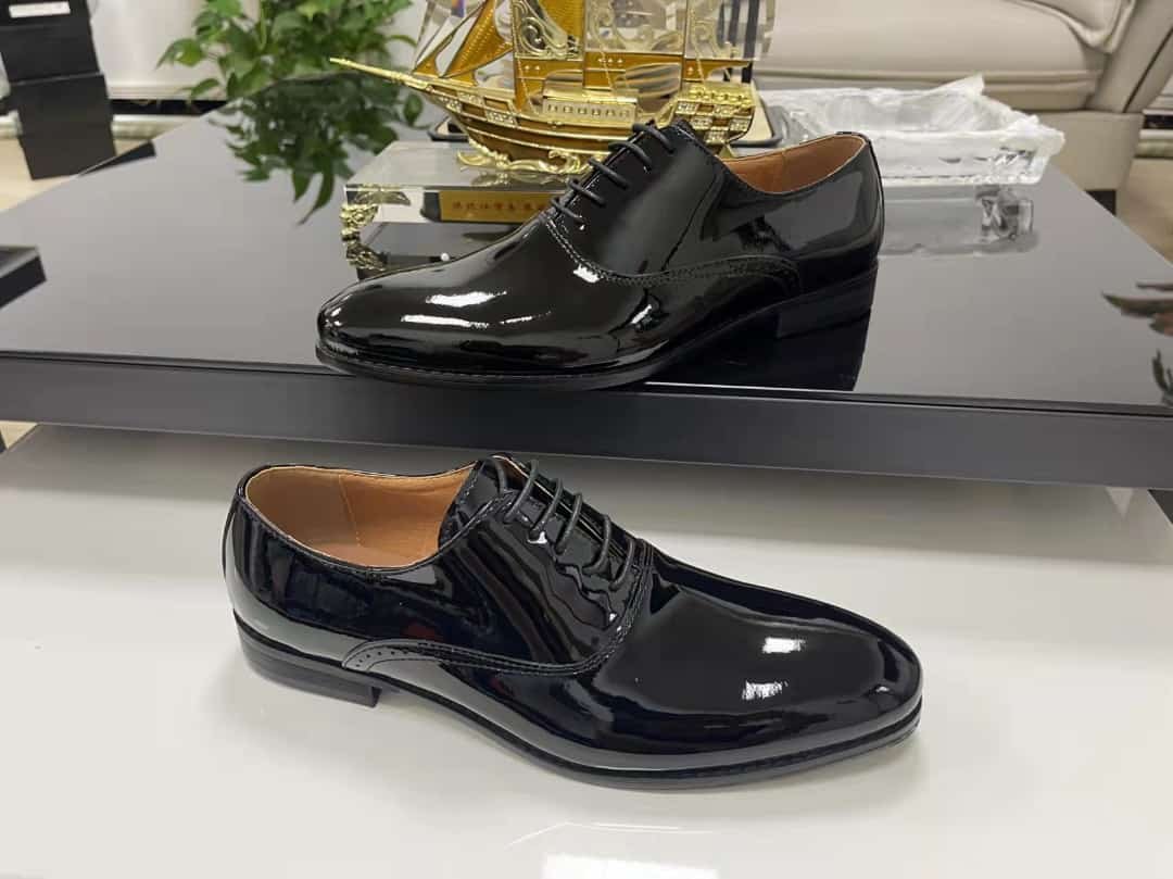 Mens Fashion Leather Formal Dress Shoes -Black - Discount Duuka