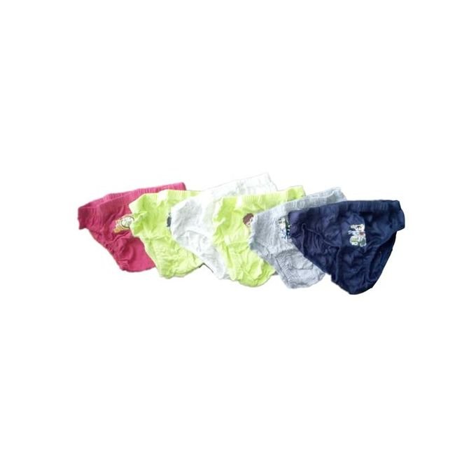 6 Pack of Boys' Cotton Underwear Panties - Multi-color