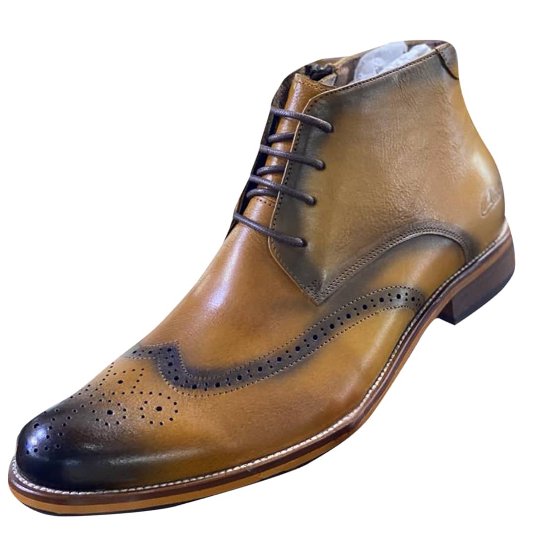 Men’s Lace up Oxford Gentle Shoe Boot-Black - Discount Duuka
